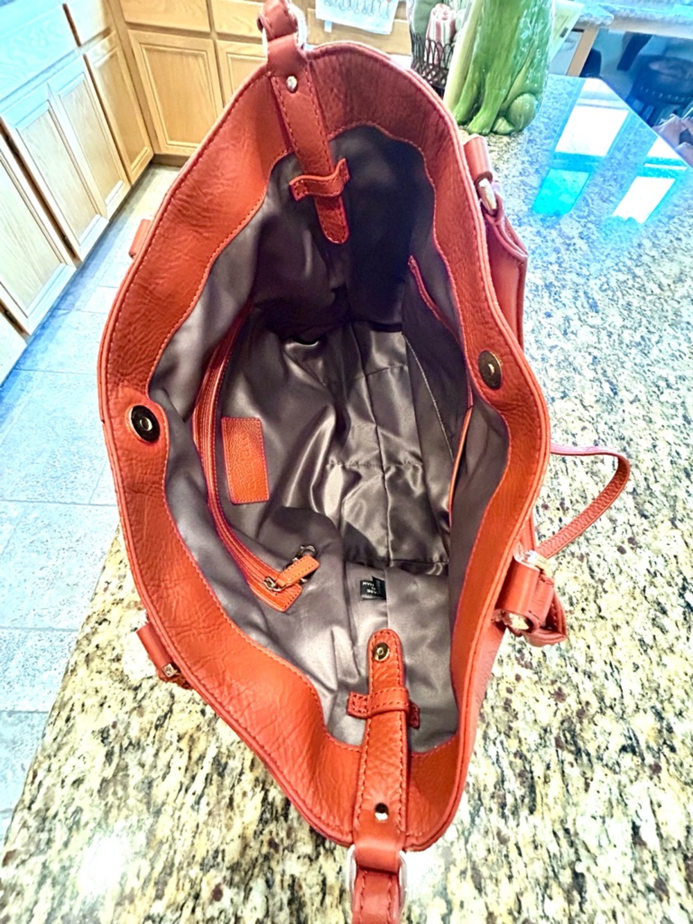Cole Haan Burnt Orange Leather Tote 🍁🍊 - Picture 8 of 16